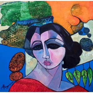 Abrar Ahmed, 18 x 18 Inch, Oil on Canvas, Figurative Painting, AC-AA-623